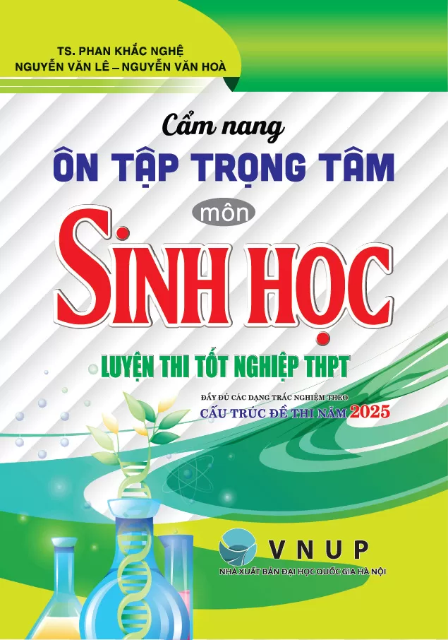 CẨM NANG ÔN TẬP TRỌNG TÂM MÔN SINH HỌC - LUYỆN THI TỐT NGHIỆP THPT (Đầy đủ các dạng trắc nghiệm theo cấu trúc đề thi năm 2025)